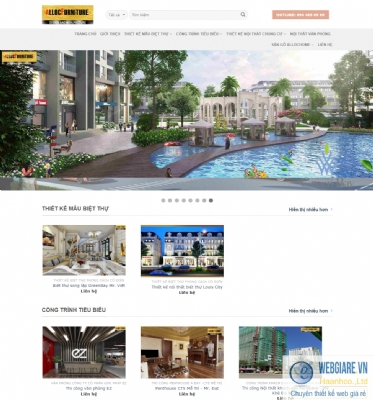 Thiết kế web giá rẻ nội thất Allochome