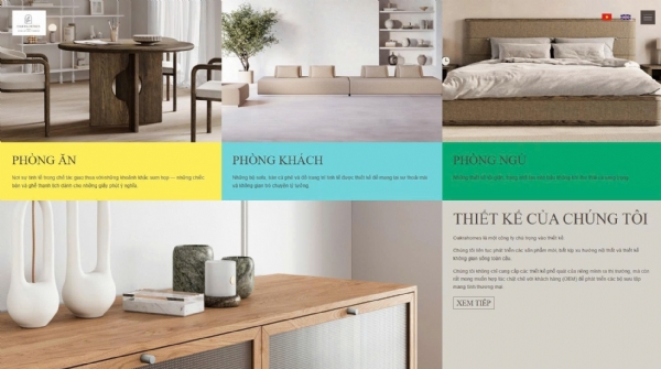Thiết kế website OAKRAHOMES